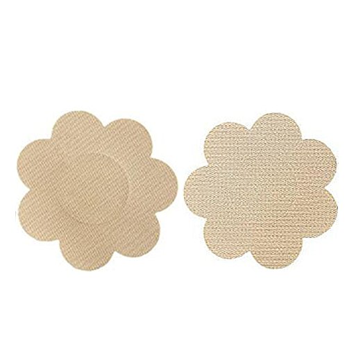 Nippleless Cover, 40 Pairs Self-Adhesive Disposable Bra Gel Petals Pad Pasties (Beige 40) #TOP2