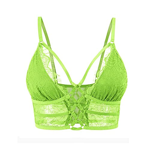 Buitifo Damen Sexy BH Wimpern Camisol Spitzen Bralette Crop Top Weste Unterwäsche(Green,M) Buitifo Damen Sexy BH Wimpern Camisol Spitzen Bralette Crop Top Weste Unterwäsche(Green,M)