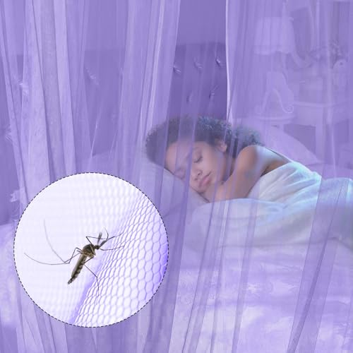 Miniatura 6 de Gtdooce Mosquitera Cama,Mosquitera Para Cama,Dosel Cama Niña Púrpura,Mosquito Net Para En Casa Interior Al Aire Libre 60x250x1100cm