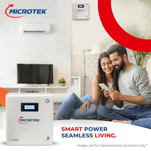 Image of Microtek I Lithium 1500 SW 1100VA /925W Lithium Inverter with 1280Wh 12.8V Li-Ion Battery, More Than 12-Year Life, 5-Year Onsite Warranty for Home, Office & Shop
