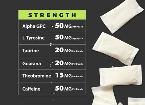 Miniatura 3 de Bolsas Nootrópicas Alpha Fuel Completamente Cargadas (Mango Fuel) - 5 latas, 15 bolsas por lata - Bolsas de energía que contienen cafeína y Mezcla
