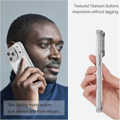 Image of keeshar Clearshield Magpro with stand iPhone 17 Pro, Hybrid PC & TPU Shockproof Design, 360 Degree Protection Crystal Clear Case, Anti-Scratch Armor Cover MagSafe Compatible Strong Magnetic Adsorption