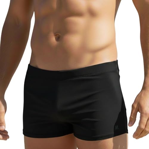 MASH Sunga Boxer Masculina Natação Box UV50+ Xtra® Life, Preto, G