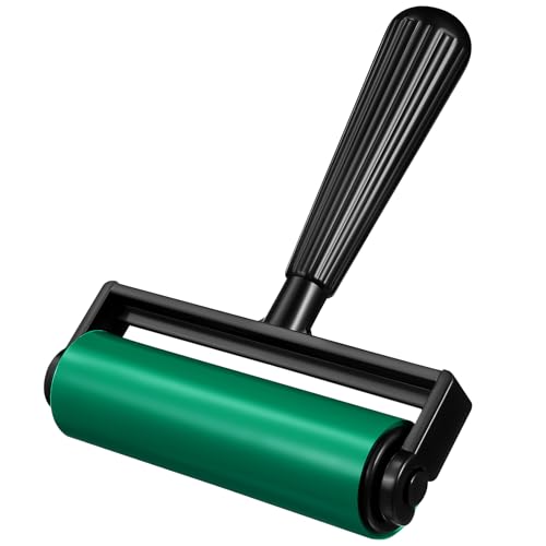 Ciieeo Green Printmaking Rubber Roller for Craft Projects Ink and Stamping Tools Ideal for Gel Printing Plates and Art Projects