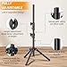 Small Speaker Stands 2 Pack, 24-50 Inch Height Adjustable Speaker Tripod Stand Pair, Lightweight 35mm Compatible Insert, Support 55 LB with 2 Storage Bags