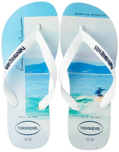 Chinelo Hype, Havaianas, Masculino, Branco/Branco/Azul Marinho, 43/44