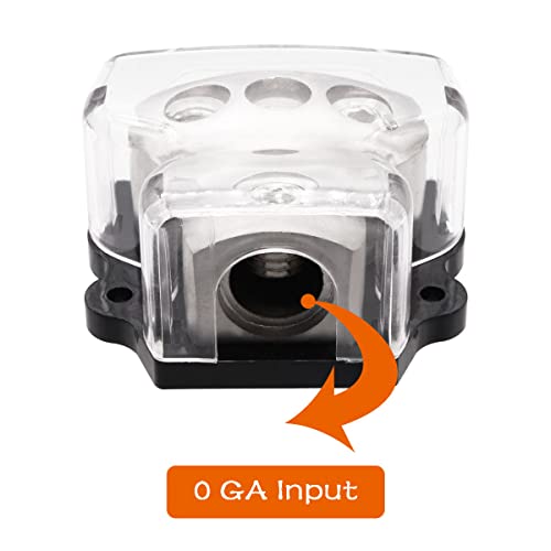 Seamaka 3 Way Power Distribution Block,1X 0 Gauge In,3X 4 Gauge Out,Amp Distribution Connecting Block For Car Audio Splitter O-073-1Pcs #TOP3