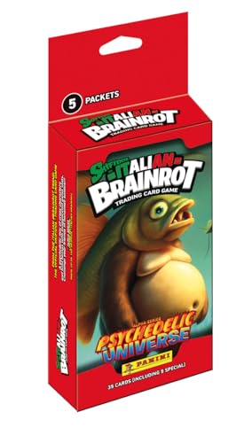 Panini Italian BRAINROT Trading Cards Game Blister 5 Fundas