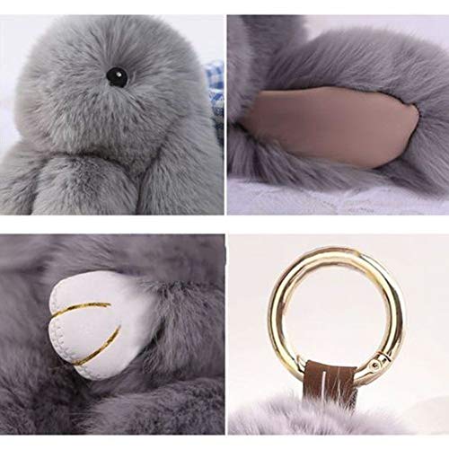 Chuangli Keychain Fluffy Faux Fur Keychain Handbag Pom Pom Keyring Pendant For Women Girls #TOP5