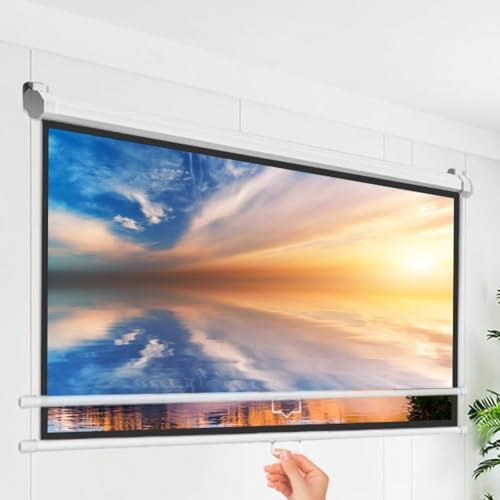 Pantalla para proyector portátil 72'' 16:9 retráctil miniatura 2