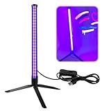 LEKEFETO Schwarzlicht Lampe 41cm 10W mit Schalter, SchwarzlichtLED UV Licht für Glow Party, Stehende Schwarzlicht Röhre für Halloween und Bühne