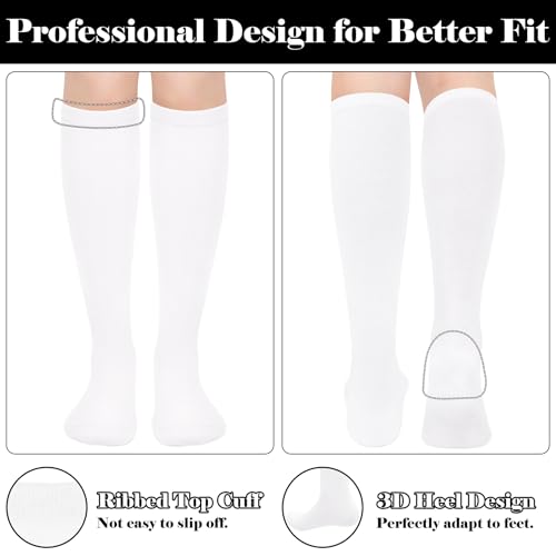 Olreco 3 Pack Womens Knee High Socks for Women Knee Socks for Women Long Sock Woman Tube Sock Halloween Accessories Cotton2