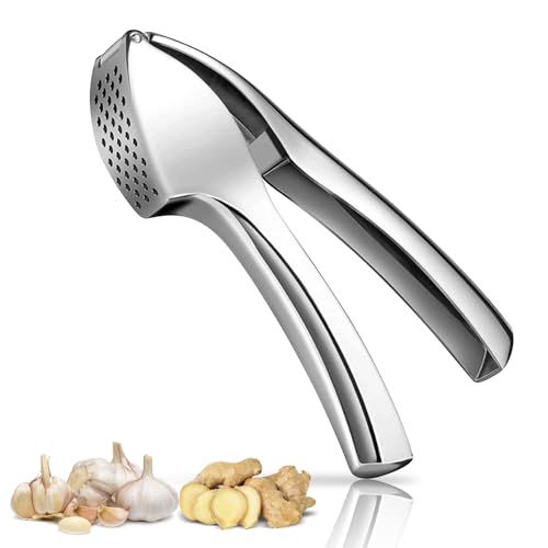 Spremiaglio in acciaio inox, facile da spremere, tritatutto e pelapatate, set di tritatutto professionale, facile da pulire, antiruggine