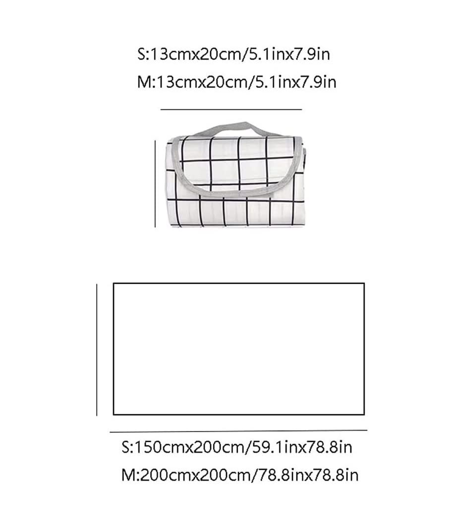 Telo Picnic Coperta da Picnic Portatile, Tappetino Pieghevole Extra Large per Spiaggia, Parco, Campeggio, Escursionismo, Viaggi per la Famiglia Tappetino Esterno(59.1inx78.8in)