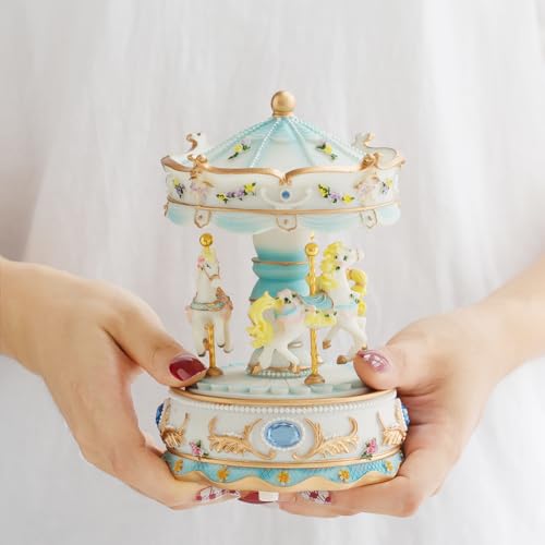 Carousel Music Box Birthday Christmas Xmas Gifts for Girls Women Daughter