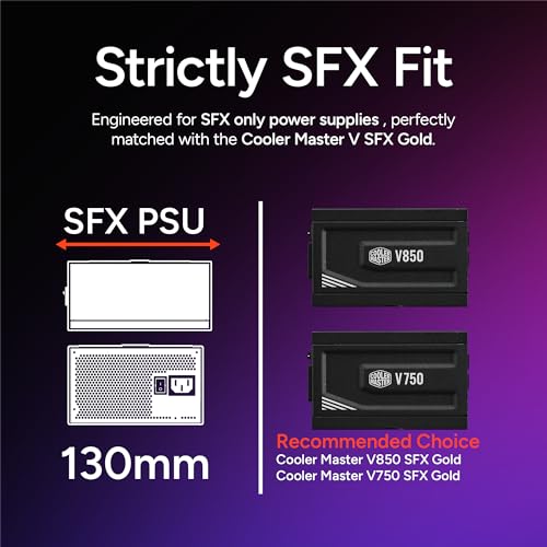 Image of Cooler Master NR200P V2 Mini-ITX PC Case Ready, SFX Fit PSU Ready to Install, 280mm AIO Support, 357mm Vertical GPU Mount, Designed Ready Nvidia RTX 5090 | AMD RX 9070 XT, Tempered Glass, DIY