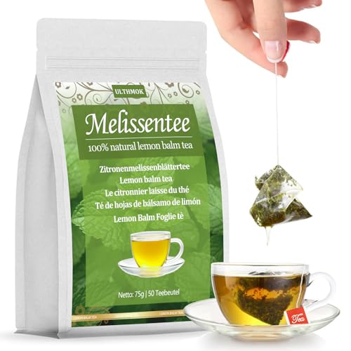 Melissenblätter | Zitronenmelisse Tee | Melissentee 50 Teebeutel | Natürlicher Lemon Balm Leaf Tea | Lipton TeaVerdauung und entspannbarer Kräutertee