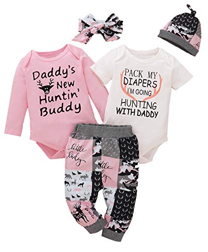 BIRTHDAY SHARK Newborn Girls Outfit Baby Girl Coming Home Outfit Hunting Clothes for Girls