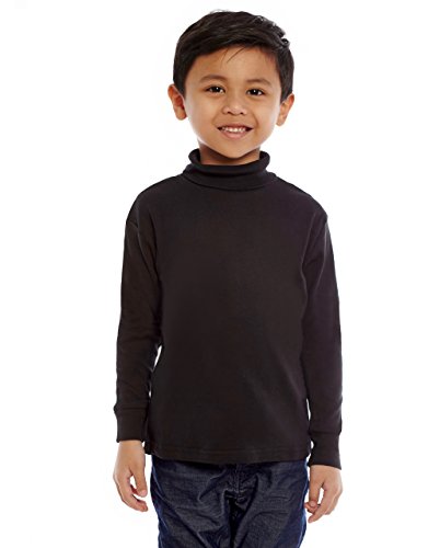 Image of Leveret Girls Boys & Toddler Solid Turtleneck 100% Cotton Kids Shirt (2 Toddler-14 Years) Variety of Colors