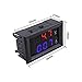 KeeYees 2 Piezas 0.28" LED Voltímetro Digital Amperímetro DC 0-100V 10A LED...