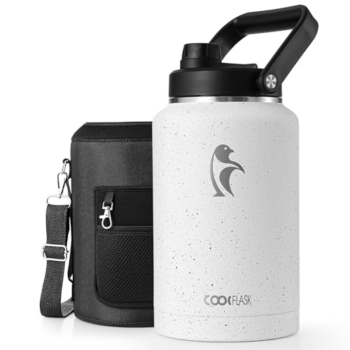 Image of Coolflask Titan Gallon Water Bottle Insulated with Large Handle Spout Lid