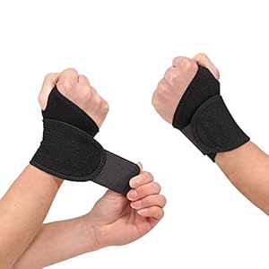 Wrist Supports 1Pair, Wrist Straps Right&Left Hand, Wrist Compression Support for Fitness, Wrist Braces for Gym, Breathable Adjustable for Weightlifting