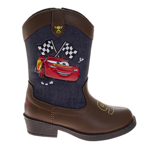 Disney Cars Cowboy Boots Lighting Mcqueen Calf High Western Country Cow Boy Boot (Toddler - Little Kid)2
