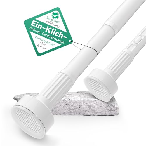 Barre Extensible sans Perçage Pour Rideaux - Porte Rideau Extensible 250-340 cm, Ø 32 mm - Tringle Rideau sans Perçage Pour Salle de Bain, Douche et Balcon...