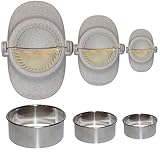 Bergduft Dumpling Maker Set 7-teilig – Teigtaschenformer & Ravioli Former aus Kunststoff mit Edelstahl Ausstechern Maultaschen, Empanada, Pierogi & Dumpling Werkzeug Küchenhelfer