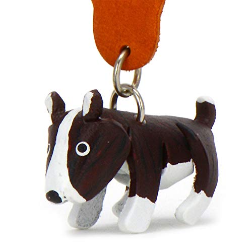 Preisvergleich Produktbild Monkimau Schlüsselanhänger Bullterrier Hund aus Leder