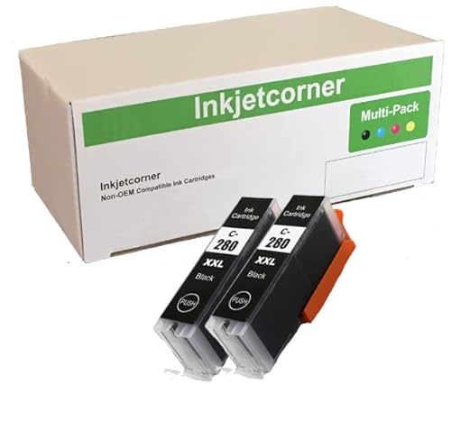 Inkjetcorner Compatible Ink Cartridge Replacement For Pgi-280 Xxl Pgi-280Xxl Pgbk For Use With Tr8622 Tr8620A Tr8620 Tr8520 Ts6320 Ts8320 Tr7520 Ts702 Ts9120 Ts8220 (Big Black, 2-Pack) #TOP15