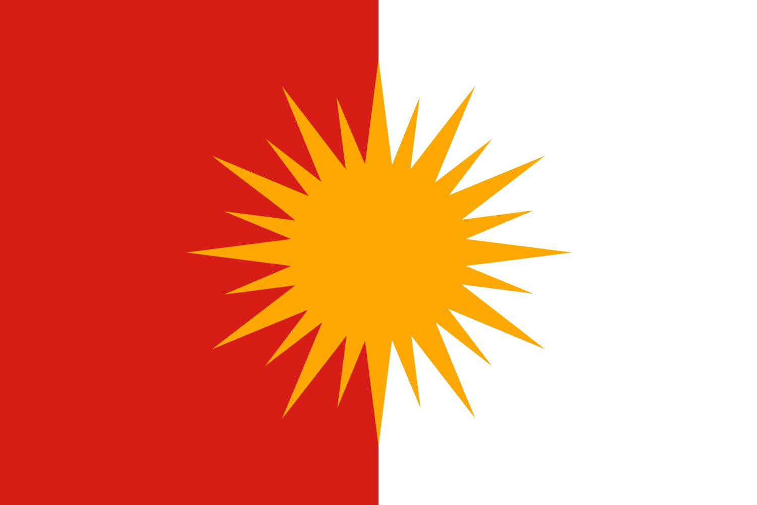 Drapeau Yezidi de 90x150cm : Ne manquez plus de visibilité lors des défilés