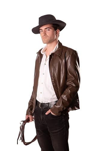 ComfyCamper Faux Leather Jacket Brown – Jungle Explorer Archeologist Lightweight Bomber Racer4