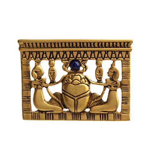 Image of Egyptian Scarab Pectoral Brooch with Lapis Lazuli - Made in the USA