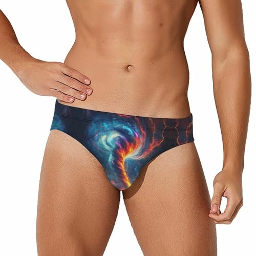 Tornado Colorful Mens Swim Briefs Quick Dry Triangle Trunks Swimsuit Swimming Bikini Swimwear