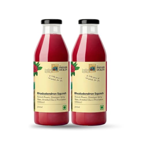 Image of MY PAHADI DUKAN (MPD) 600ml Buransh Sanjivani Flower Juice (Rhododendron Squash) | Natural Himalayan Drink | Rich in Antioxidants & Vitamin C | Supports Heart, Digestion & Immunity | No Artificial Colors or Flavors