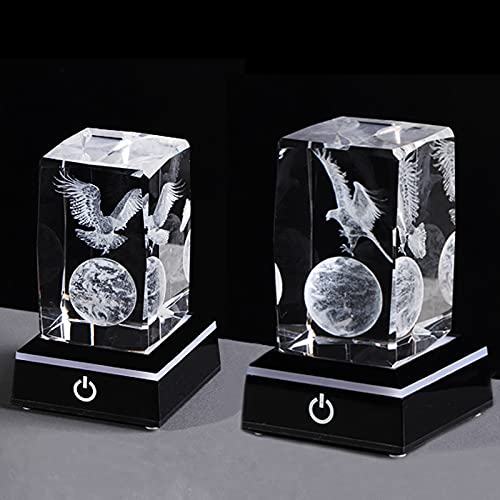 Qianwei 3D Crystals Eagle Gifts Decor Glass Figurine Eagle Stuff For Room Birthday For Best Friend Lovers Keepsake Paperweight #TOP3