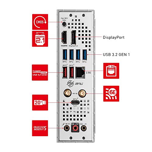 MPG Z790I EDGE WIFI, Mini-ITX, Supporta Processori Intel Core di 12a e 13a Generazione, LGA 1700 - 105A SPS VRM, DDR5 Memory Boost 8000+MHz/OC, PCIe 5.0 x16, 2 x M.2 Gen4, Wi-Fi 6E - Scheda madre - Immagine 5