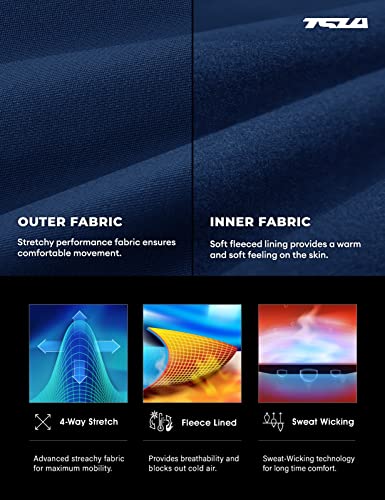 image for TSLA Men's Thermal Underwear Set, Microfiber Soft Fleece Lined Long Jo