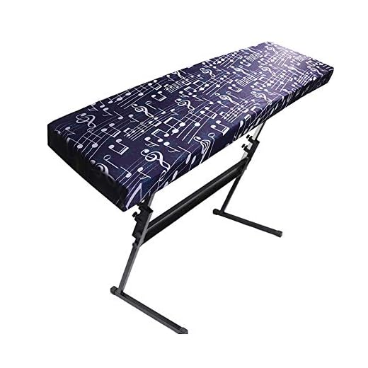 QEES Copritastiera per 61 tasti, copertura antipolvere estensibile per tastiera elettrica/digitale, cover protettiva JJZ357