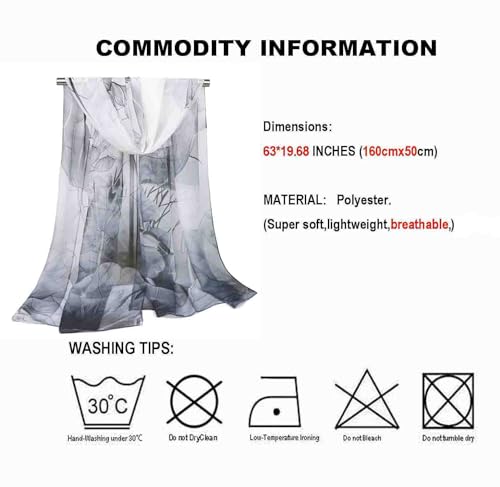 Image of Acotavie Scarfs for Women Lightweight Fashion Scarves Print Floral Pattern Scarf Shawl Wraps