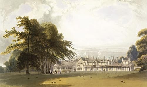 Imprimé sur toile Windsor Park William Daniell tableau élégant pour décorer un grand salon