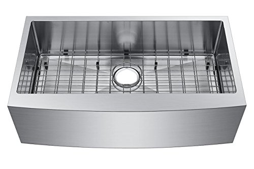 ๐ฅ Starstar Farmhouse Apron Front 16 Gauge 33" Kitchen Single Bowl Sink, Stainless Steel (With Grid) ๐ฅ Starstar Farmhouse Apron Front 16 Gauge 33" Kitchen Single Bowl Sink, Stainless Steel (With Grid)