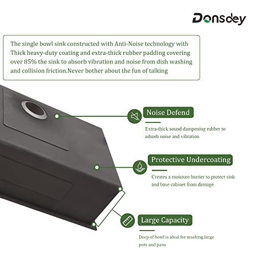 30 Kitchen Sink Undermount - Donsdey 30"×18" Undermount Kitchen Sink Stainless Steel 16 Gauge Under Counter Single Bowl Undermount Sink Basin #TOP6