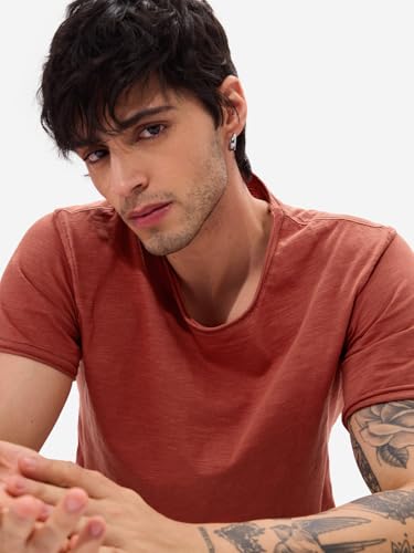 Image of The Souled Store Men's Cotton Regular Fit T-Shirt