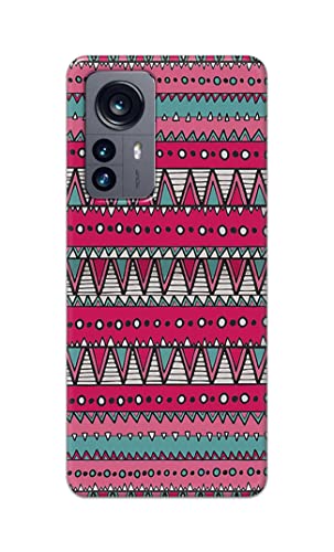 Image of Printed Hard Back Cover Case for Xiaomi 12 Pro Back Cover (Geometric Vintage Pattern) -1803
