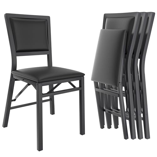 VECELO Folding Chairs Set of 4