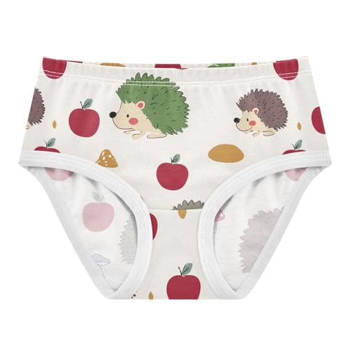 Wusikd Cute Hedgehog Girls' Underwear Cotton Apple Mushrooms Girls Briefs Soft Toddler Underwear 2T