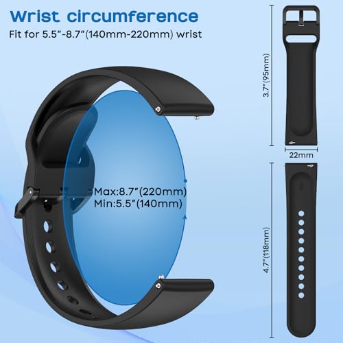 Xisair 3 Correas Compatibles con Xiaomi Redmi Watch 5 Lite y Active - Pulseras de Silicona Deportivas, Correas Impermeables y Transpirables - imagen 6