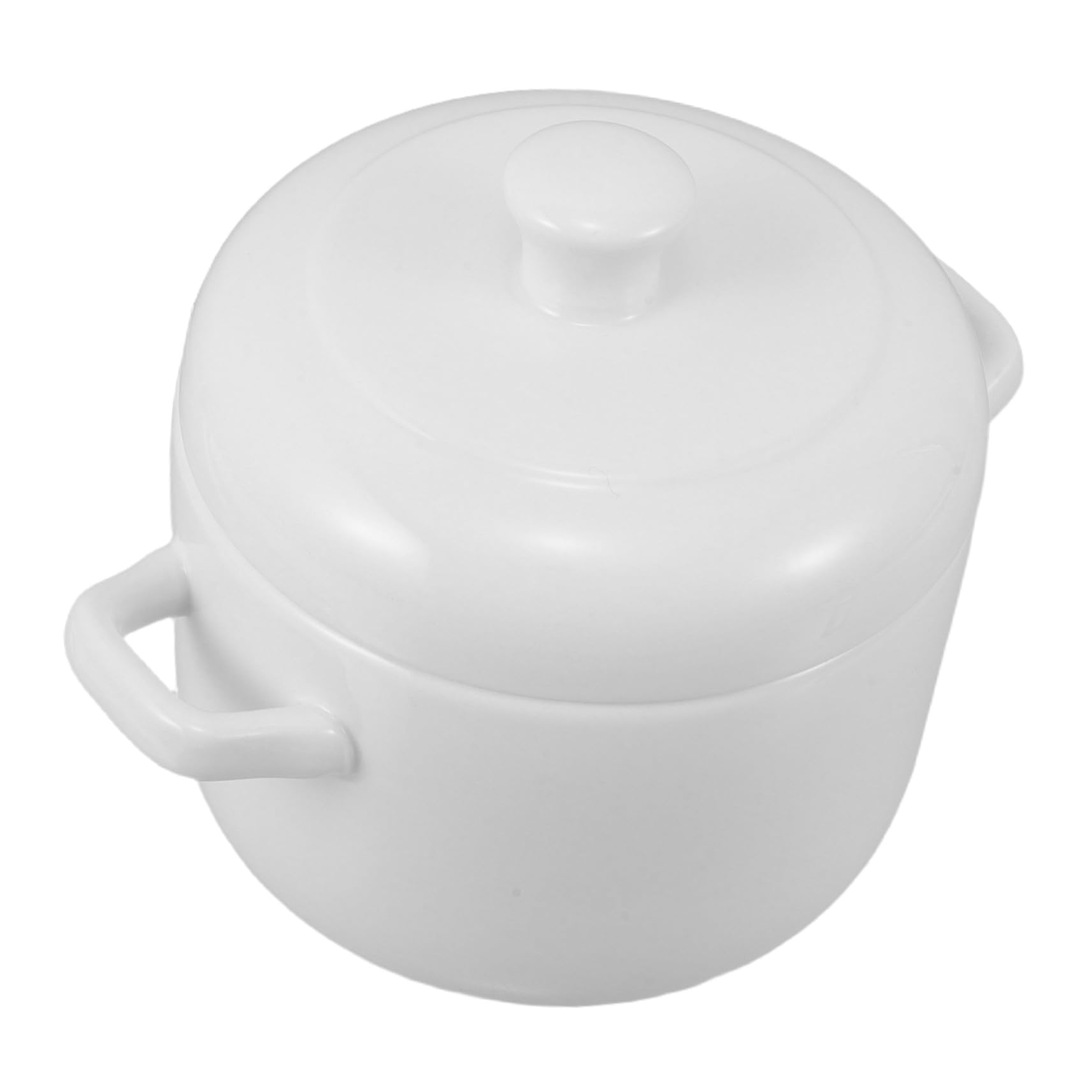 Cocotte en céramique blanche avec couvercle Toyvian vaisselle de cuisson vapeur soupes familiales